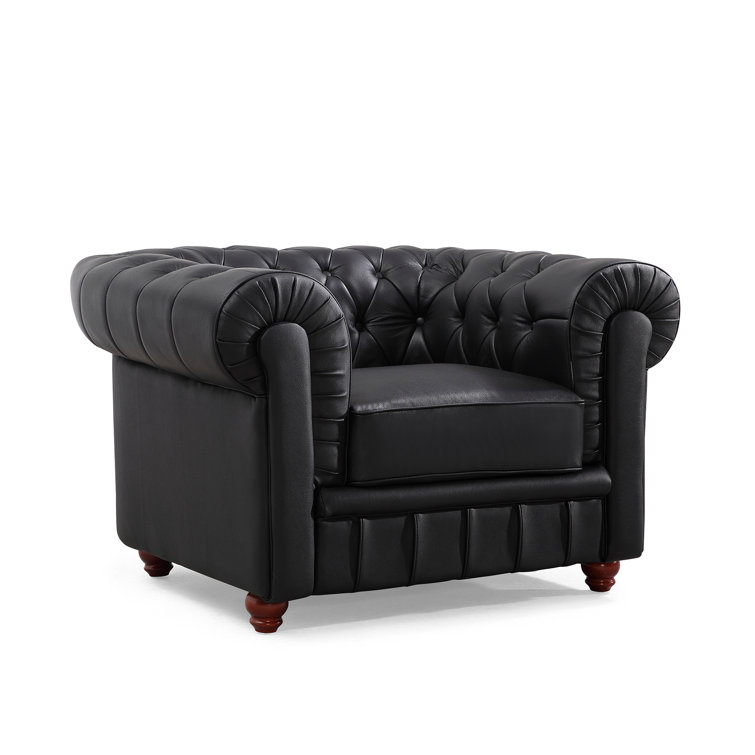 Charlton Home® Carolyon Upholstered Chesterfield Chair Wayfair